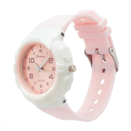 Watch of nursery, d-4.5 cm, silicone strap, 3 atm, pink-6