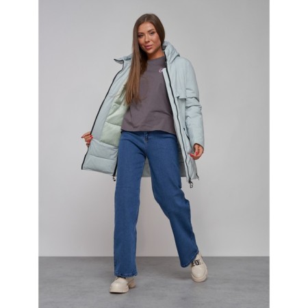 Winter jacket, size 46, turquoise color-18