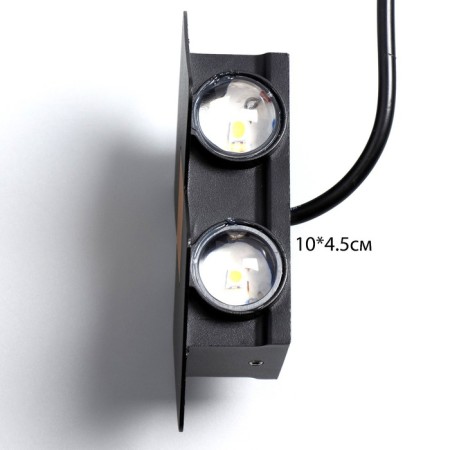 Sconces "Alir" LED 4W 3000K IP65 black and gold 10x3.8x12 cm-4