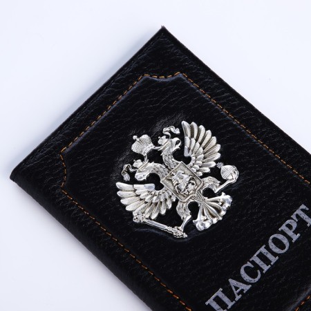 Cover for passport, black color-4