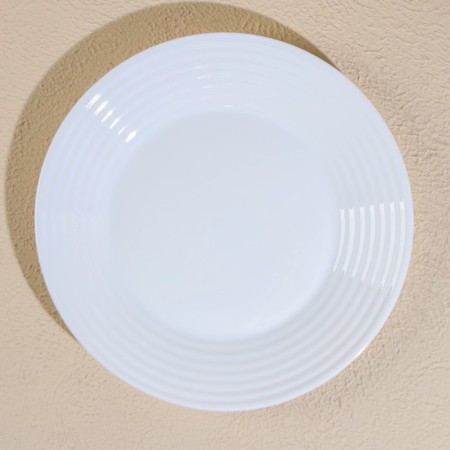 A set of dining plates Luminarc Harena asean, D = 23 cm, glass -ceramic, 6 pcs, white color-2