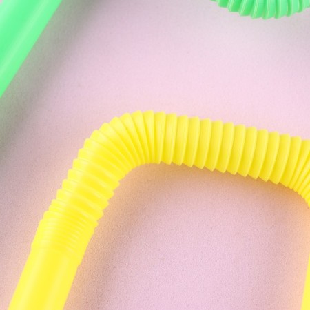 Plastic cocktail tubes, in a set 6 pieces, diameter 10 mm, color mix-2