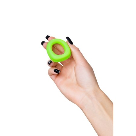 Erectic ring on the penis Eromantica Peak, 4.5 cm, silicone, green color-4