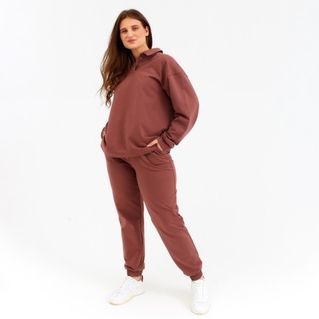 Women's costume (jumper, trousers) minku: casual collection chocolate color, size 48-4