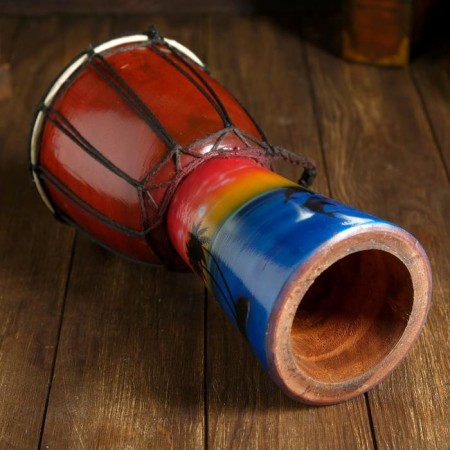 Souvenir musical instrument drum jambe "Landscape" 30x15x15 cm mix-4