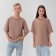 Children's Minaku T -shirt, beige color, height 128 cm