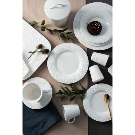 Porcelain dessert plate Magistro Crotone, D = 18 cm, white color-8
