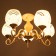 Chandelier "Patricia" 5x40W E27 white, gold 56x56x35cm