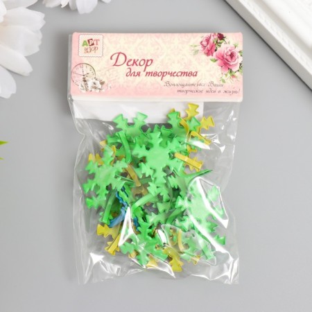 Brads for scrapbooking "snowflakes" set 25 pcs 1.8 cm-2