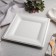 Disposable square plate ECO, 26 × 26 cm, sugarcane, white color
