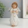 Souvenir Polystone "Angel in beige toga with a heart" 6x8.5x16 cm