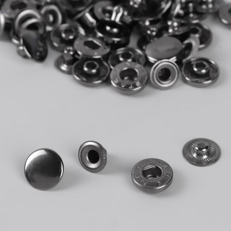 Installation button, alpha (S-shaped), d = 15 mm, black nickel color-1