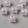 Acrylic Busina "White butterflies" Lilac 1.6x1.6x1.6 cm
