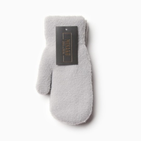 Women's mittens for claim Minaku smooth 22 cm gray-3