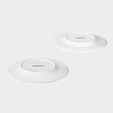 A set of porcelain plates Magistro Edne, 19 × 19 × 1.7 cm, white color-4