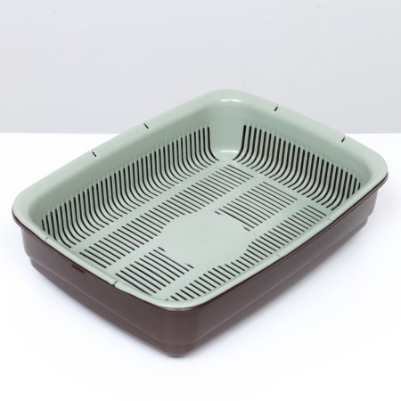 The tray is large with the Atlantis “Standard” net, 42 x 31 x 10 cm, chocolate-2