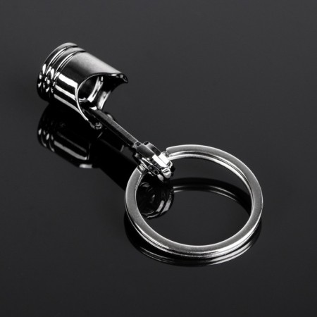 Cartage keychain, piston, metal, black-2
