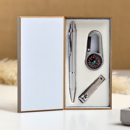 Gift set 3v1 (pen, nippers, carbine-compass)-1