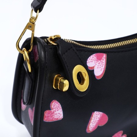 Bag-baget with a zipper, black color-4