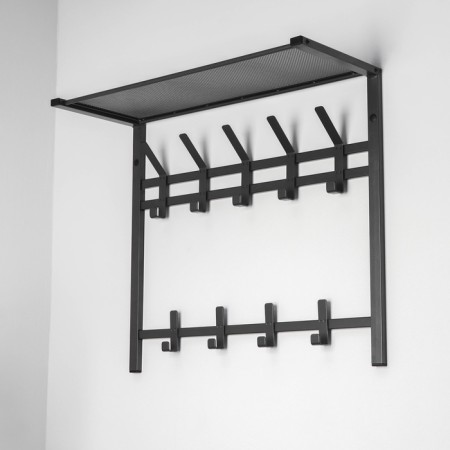 A hanger with a shelf of 2-long Toronto 22, 67 × 27 × 58.5 cm, color graphite-8