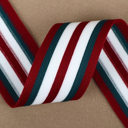 Braid knitted lamps 40 mm, 9.1 ± 0.5 m, burgundy/green/white color-1