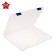A4 document folder, with blue latches, 230 x 305 x 23 mm, transparent case