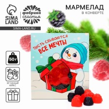 New Year! Marmalade in the envelope “Let all dreams come true”, 50 g.