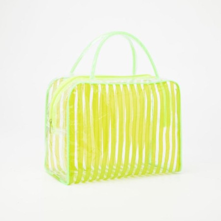 Lightning cosmetic bag, green color