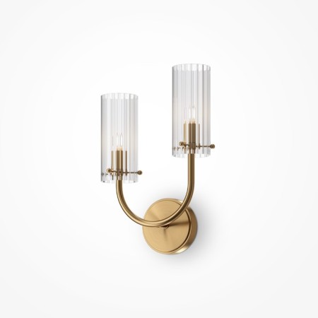 Bra Maytoni Mod223WL-02BS, 2XG9, 40W, 12x25x38 cm, brass color