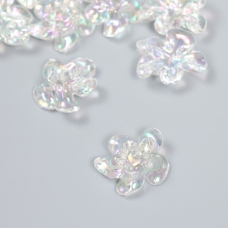 Busina Plastic for creativity "Flower. Stone ice" Transparent 0.6x2.1x2.5 cm-1