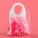Gift package from PVC, white, 17 x 15 x 8 cm