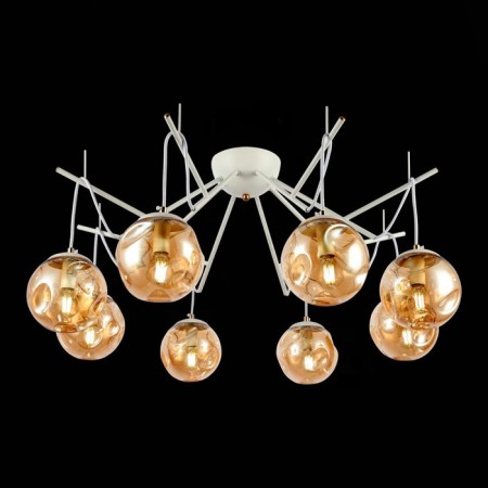 Ceiling EVOLUCE lamp. Sle110202-08. Calletta. 8x40 watts, E14, 79x79x37 cm, white color-2