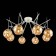 Ceiling EVOLUCE lamp. Sle110202-08. Calletta. 8x40 watts, E14, 79x79x37 cm, white color