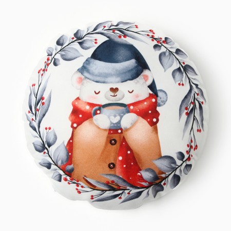 New Year. Decorative Ethel Pillow "warm hugs" 32*32 cm