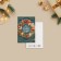 Postcard "Happy New Year!" embossing, wreath, 12 x 18 cm, new year