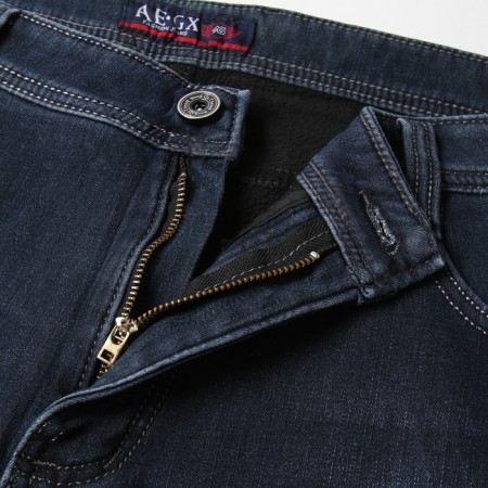 Jeans insulated male, color dark blue size 34 (50)-2