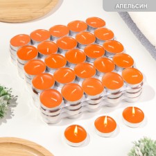 A set of tea candles 100 pcs, orange