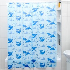 The bathroom curtain 