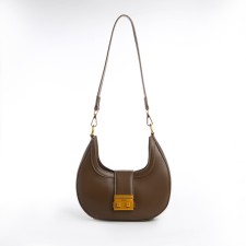 Female bag Textura, small size, brown color