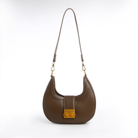 Female bag Textura, small size, brown color