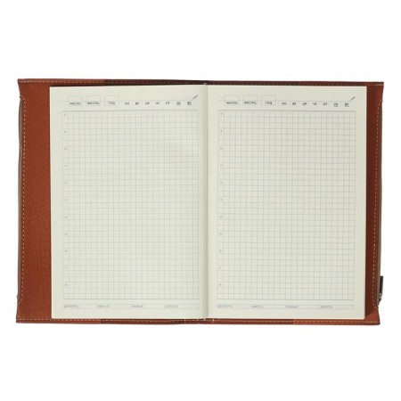 Organizer A5, 120 sheets in a cage, with a knife, with a pocket, PVC cover, mix-8