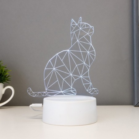 Touch -lamp "Cat sit" LED 7 colors USB/from white batteries