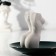 Toothpet stand "Female body" Black-white marble