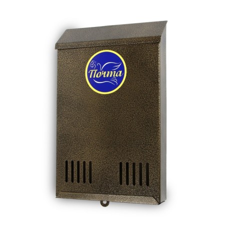 Mail box without a lock (with a loop), vertical, bronze-8