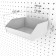Metal container for a perforated chipboard panel 150 × 150 × 60 mm, white color