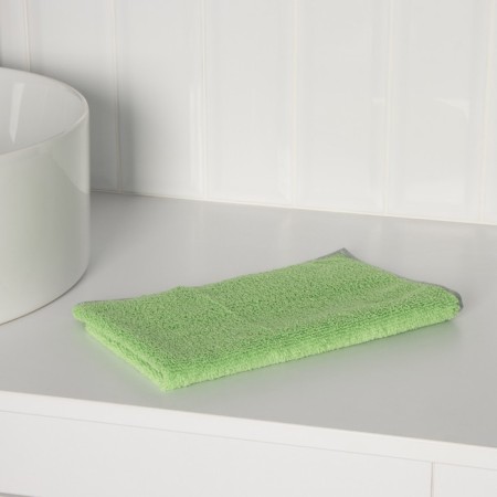 Raccoon floor rag, 250 g/m², 50 × 30 cm, microfiber, with overlock, 1 pc, green color-8