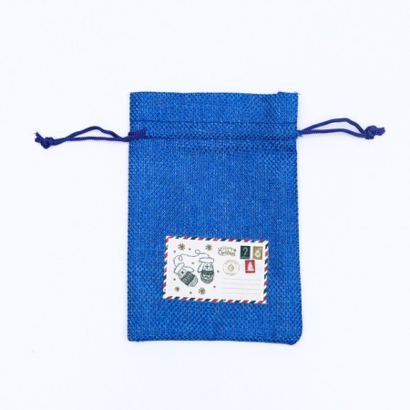 Gift bag with thermal monklake, 10 x 14 cm, blue-1