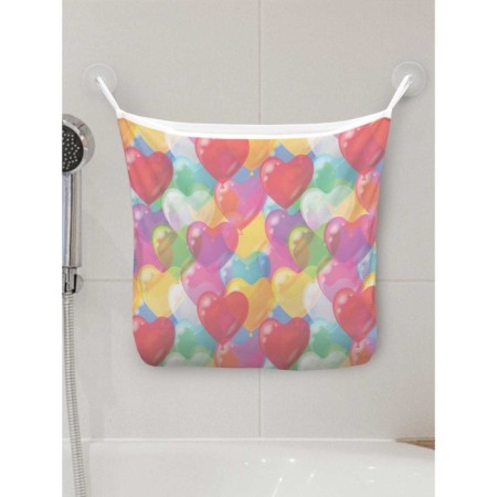 Organizer in a bath on suction cordial fences, for storing toys and trifles, size 33x39 cm