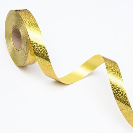 Holographic tape for decor and gifts, gold, 2 cm x 50 m-3