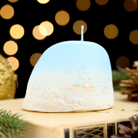 Figure candle "Snake with a blue sky. Symbol of the year 2025."-4